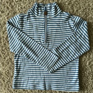 Bella Bliss Quarter Zip Size 5 Blue and White Stripe
Pima Cotton Half Zip; EUC